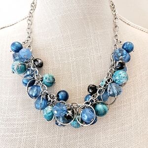 🔥3/$20 NY Silver and Aqua Blue Necklace